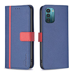 Coque Portefeuille Livre Cuir Etui Clapet B13F pour Nokia G21 Bleu