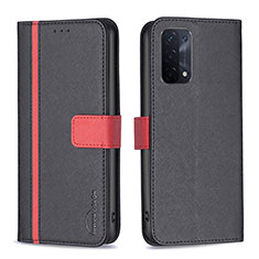 Coque Portefeuille Livre Cuir Etui Clapet B13F pour Oppo A74 5G Noir