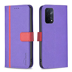 Coque Portefeuille Livre Cuir Etui Clapet B13F pour Oppo A93 5G Violet