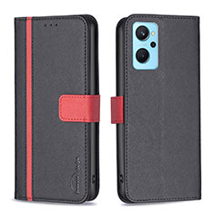 Coque Portefeuille Livre Cuir Etui Clapet B13F pour Oppo K10 4G Noir