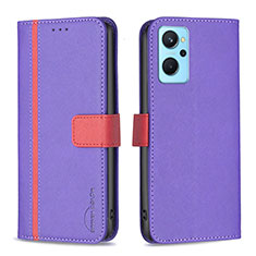 Coque Portefeuille Livre Cuir Etui Clapet B13F pour Oppo K10 4G Violet