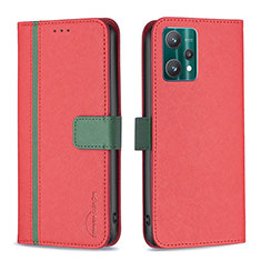 Coque Portefeuille Livre Cuir Etui Clapet B13F pour Realme 9 5G Rouge