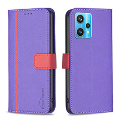 Coque Portefeuille Livre Cuir Etui Clapet B13F pour Realme Narzo 50 Pro 5G Violet