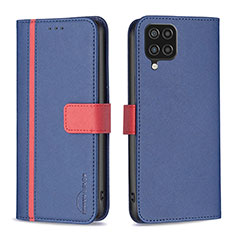 Coque Portefeuille Livre Cuir Etui Clapet B13F pour Samsung Galaxy A12 Bleu