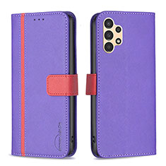 Coque Portefeuille Livre Cuir Etui Clapet B13F pour Samsung Galaxy A13 4G Violet