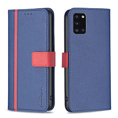 Coque Portefeuille Livre Cuir Etui Clapet B13F pour Samsung Galaxy A31 Bleu