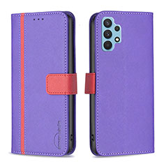 Coque Portefeuille Livre Cuir Etui Clapet B13F pour Samsung Galaxy A32 4G Violet