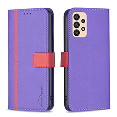 Coque Portefeuille Livre Cuir Etui Clapet B13F pour Samsung Galaxy A33 5G Violet