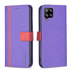 Coque Portefeuille Livre Cuir Etui Clapet B13F pour Samsung Galaxy A42 5G Violet