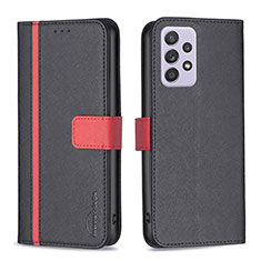 Coque Portefeuille Livre Cuir Etui Clapet B13F pour Samsung Galaxy A52 5G Noir