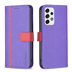 Coque Portefeuille Livre Cuir Etui Clapet B13F pour Samsung Galaxy A53 5G Violet