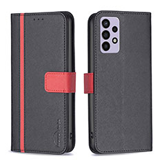 Coque Portefeuille Livre Cuir Etui Clapet B13F pour Samsung Galaxy A72 5G Noir