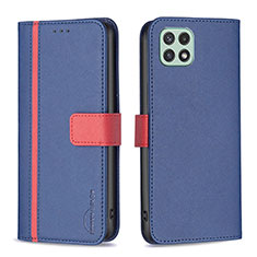 Coque Portefeuille Livre Cuir Etui Clapet B13F pour Samsung Galaxy F42 5G Bleu