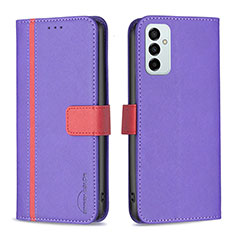 Coque Portefeuille Livre Cuir Etui Clapet B13F pour Samsung Galaxy M23 5G Violet