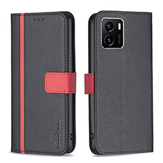 Coque Portefeuille Livre Cuir Etui Clapet B13F pour Vivo iQOO U5x Noir