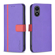 Coque Portefeuille Livre Cuir Etui Clapet B13F pour Vivo Y02S Violet