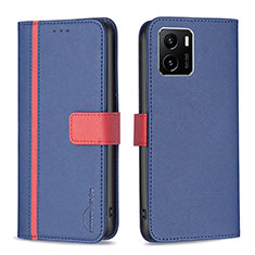 Coque Portefeuille Livre Cuir Etui Clapet B13F pour Vivo Y10 Bleu