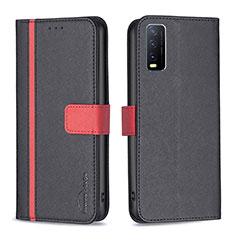 Coque Portefeuille Livre Cuir Etui Clapet B13F pour Vivo Y11s Noir