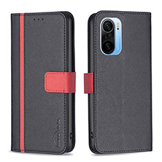 Coque Portefeuille Livre Cuir Etui Clapet B13F pour Xiaomi Mi 11i 5G Noir