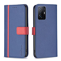 Coque Portefeuille Livre Cuir Etui Clapet B13F pour Xiaomi Mi 11T Pro 5G Bleu