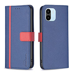 Coque Portefeuille Livre Cuir Etui Clapet B13F pour Xiaomi Poco C50 Bleu