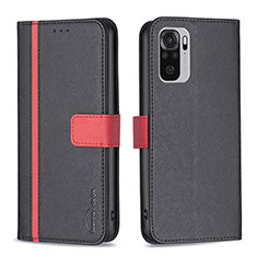 Coque Portefeuille Livre Cuir Etui Clapet B13F pour Xiaomi Poco M5S Noir