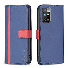 Coque Portefeuille Livre Cuir Etui Clapet B13F pour Xiaomi Redmi 10 (2022) Bleu