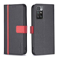 Coque Portefeuille Livre Cuir Etui Clapet B13F pour Xiaomi Redmi 10 (2022) Noir