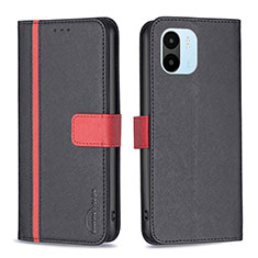 Coque Portefeuille Livre Cuir Etui Clapet B13F pour Xiaomi Redmi A2 Plus Noir