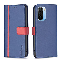 Coque Portefeuille Livre Cuir Etui Clapet B13F pour Xiaomi Redmi K40 Pro+ Plus 5G Bleu