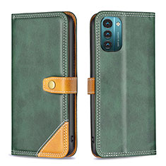 Coque Portefeuille Livre Cuir Etui Clapet B14F pour Nokia G21 Vert