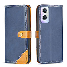 Coque Portefeuille Livre Cuir Etui Clapet B14F pour OnePlus Nord N20 5G Bleu