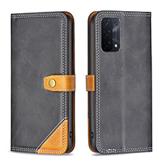 Coque Portefeuille Livre Cuir Etui Clapet B14F pour OnePlus Nord N200 5G Noir