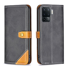 Coque Portefeuille Livre Cuir Etui Clapet B14F pour Oppo A94 4G Noir