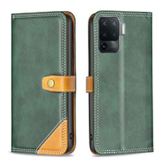 Coque Portefeuille Livre Cuir Etui Clapet B14F pour Oppo A94 4G Vert