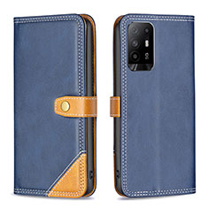 Coque Portefeuille Livre Cuir Etui Clapet B14F pour Oppo A94 5G Bleu