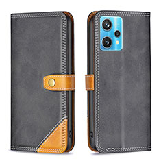 Coque Portefeuille Livre Cuir Etui Clapet B14F pour Realme 9 4G Noir