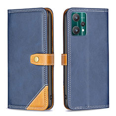 Coque Portefeuille Livre Cuir Etui Clapet B14F pour Realme V25 5G Bleu