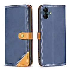 Coque Portefeuille Livre Cuir Etui Clapet B14F pour Samsung Galaxy A04 4G Bleu