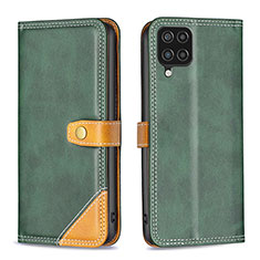 Coque Portefeuille Livre Cuir Etui Clapet B14F pour Samsung Galaxy A12 5G Vert