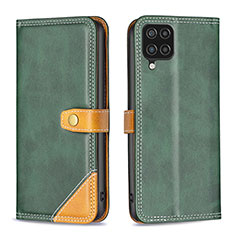 Coque Portefeuille Livre Cuir Etui Clapet B14F pour Samsung Galaxy A12 Nacho Vert