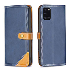 Coque Portefeuille Livre Cuir Etui Clapet B14F pour Samsung Galaxy A31 Bleu