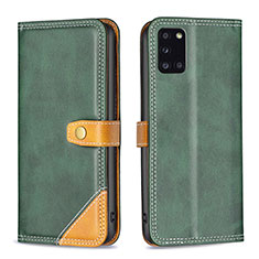 Coque Portefeuille Livre Cuir Etui Clapet B14F pour Samsung Galaxy A31 Vert