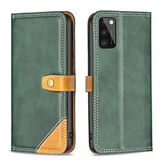 Coque Portefeuille Livre Cuir Etui Clapet B14F pour Samsung Galaxy A41 Vert