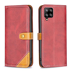 Coque Portefeuille Livre Cuir Etui Clapet B14F pour Samsung Galaxy A42 5G Rouge