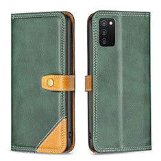 Coque Portefeuille Livre Cuir Etui Clapet B14F pour Samsung Galaxy F02S SM-E025F Vert