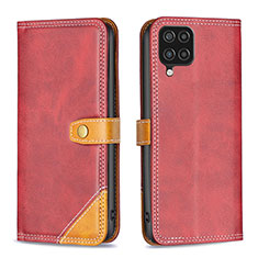 Coque Portefeuille Livre Cuir Etui Clapet B14F pour Samsung Galaxy M12 Rouge