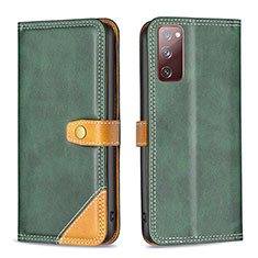 Coque Portefeuille Livre Cuir Etui Clapet B14F pour Samsung Galaxy S20 FE (2022) 5G Vert