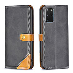 Coque Portefeuille Livre Cuir Etui Clapet B14F pour Samsung Galaxy S20 Plus 5G Noir