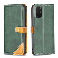 Coque Portefeuille Livre Cuir Etui Clapet B14F pour Samsung Galaxy S20 Plus 5G Vert